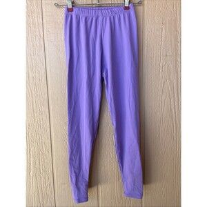 Bal Togs Purple Slippery Leggings Size Small Made In USA Aerobics Dance